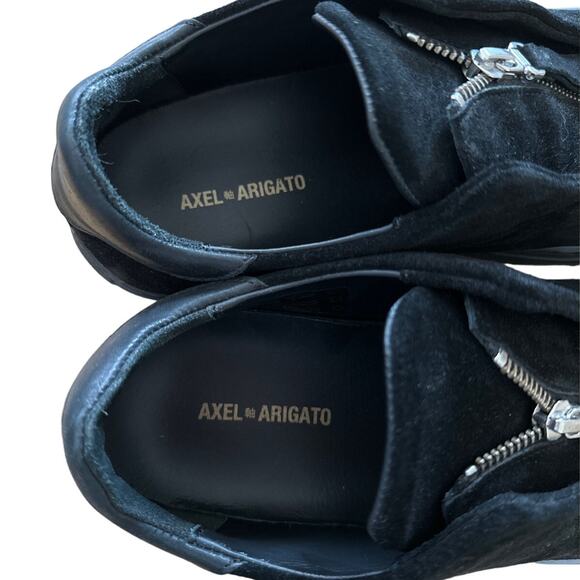 Axel Arigato - Clean 90 Zip Suede Sneakers in Black - Picture 6 of 7